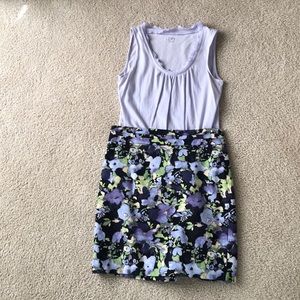 Spring skirt outfit from the Loft